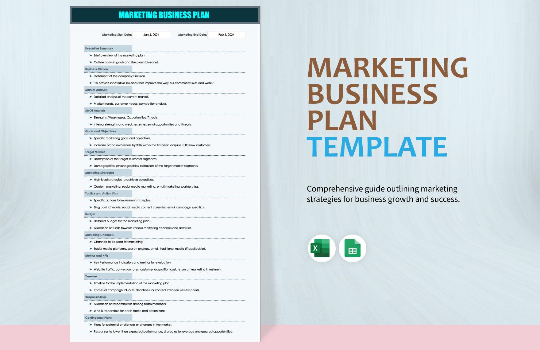 Marketing Plan Template